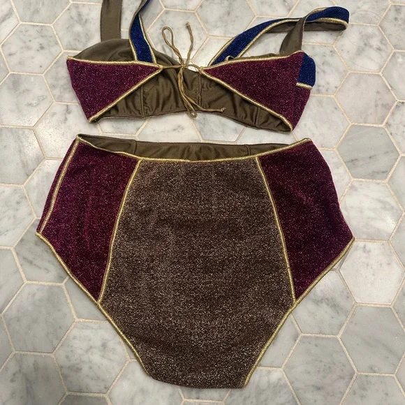 Oseree x Moda Operandi Exclusive lumiere metallic bikini - Picture 4 of 6